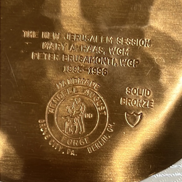 Wendell August Forge Solid Bronze Handmade Forge Angels 1996 New Jerusalem - Picture 3 of 6